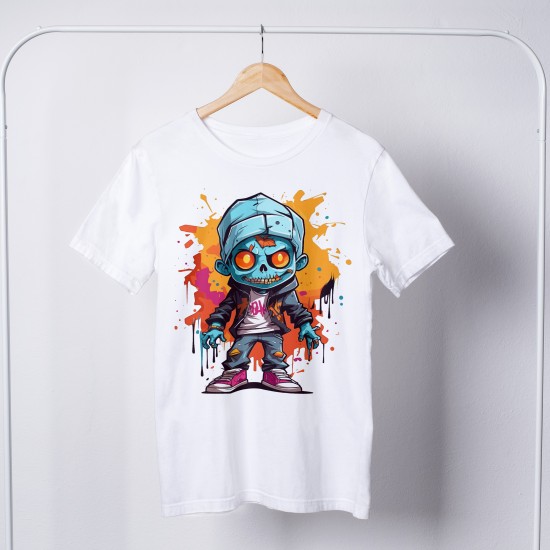 Zombie Round Neck T-shirt 1028